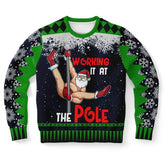 “Working It At The Pole” Funny Ugly Christmas Sweater