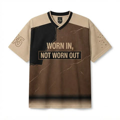 Worn In Not Worn Out Mesh Football Jersey Inspired by Travis Scott x Air Jordan 1 Velvet Brown Jersey