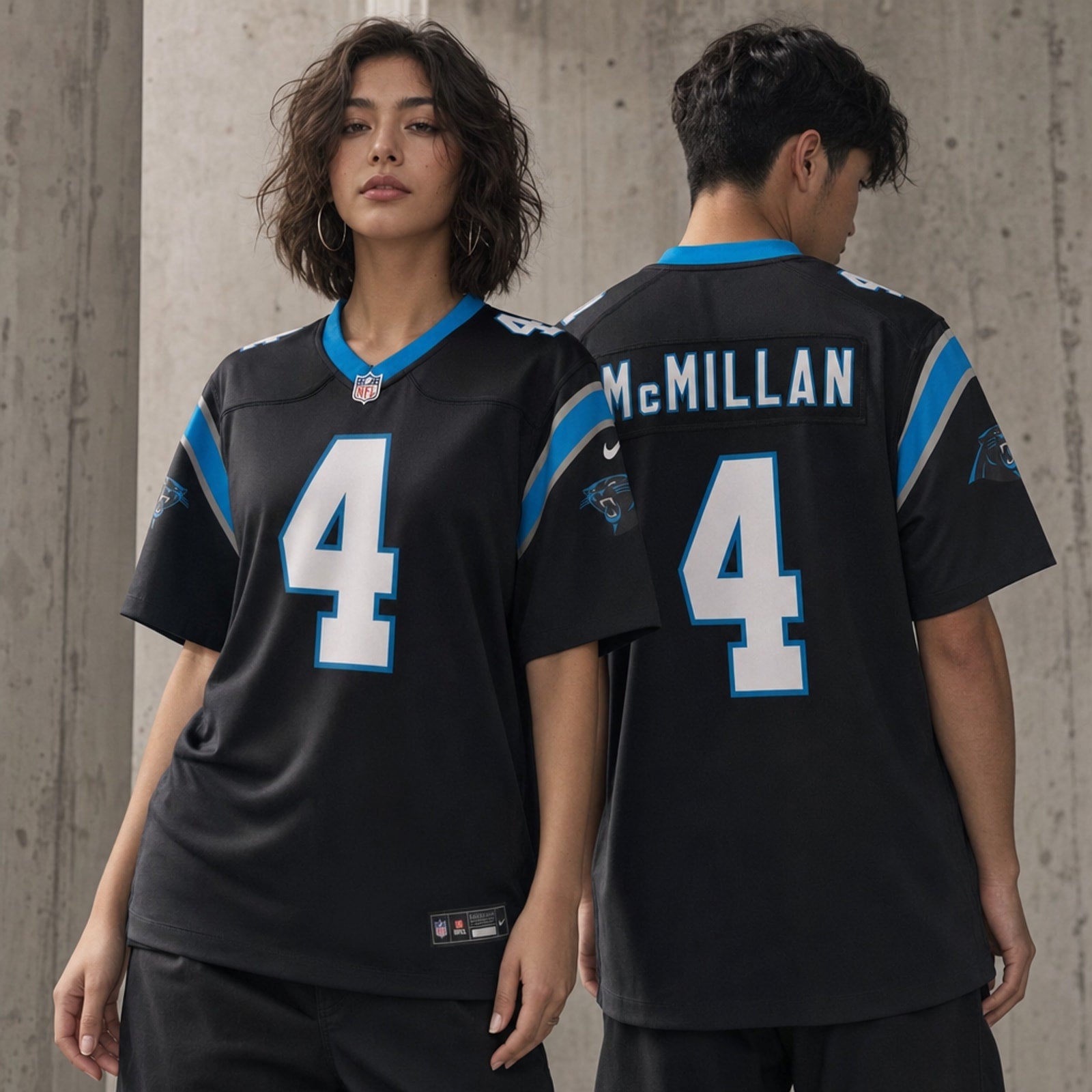 Carolina Panthers Tetairoa McMillan Black Game Jersey - 2