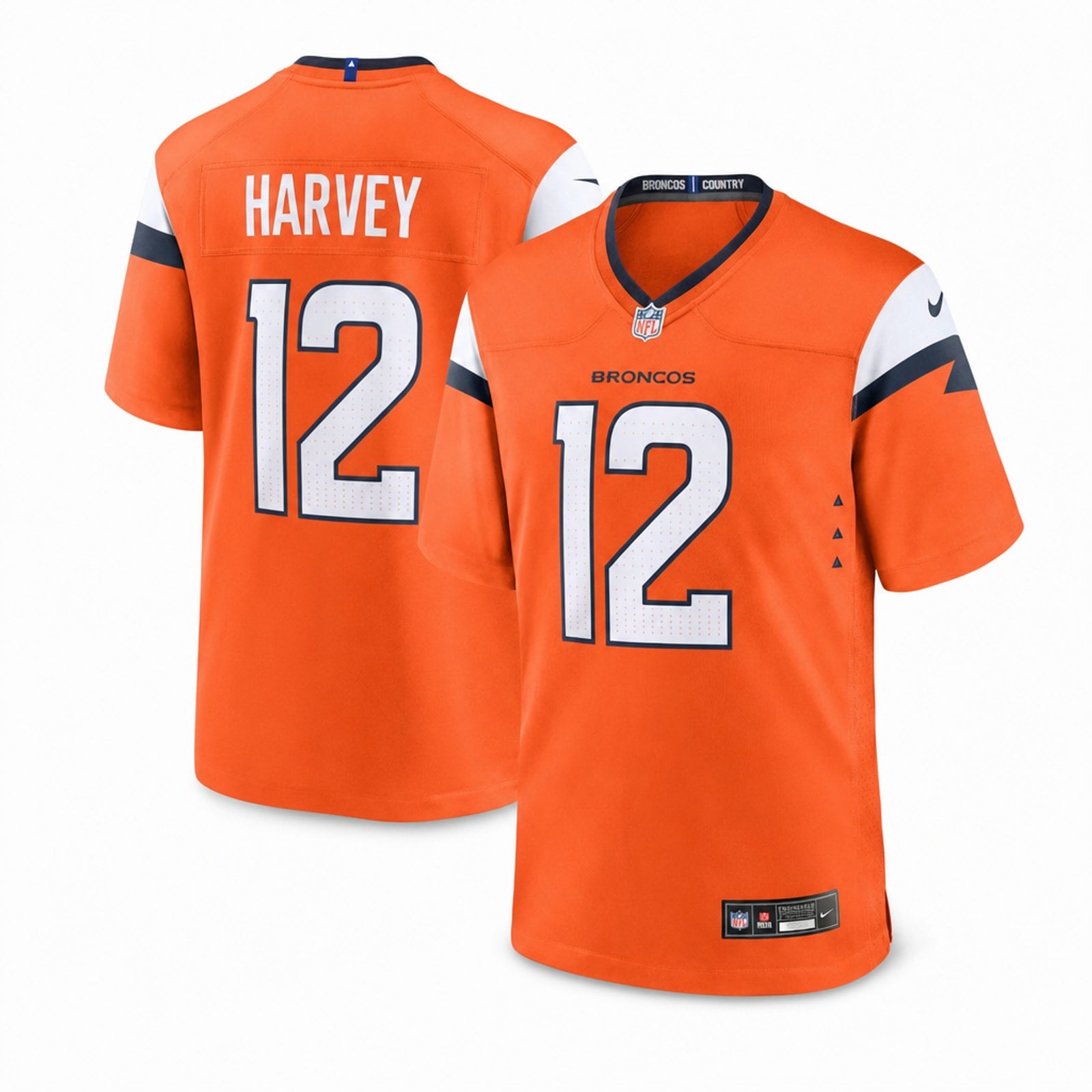 Denver Broncos RJ Harvey Game Jersey Loose Fit - 1