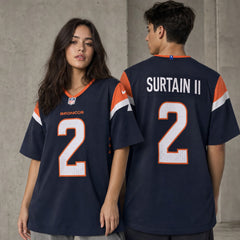 Denver Broncos Patrick Surtain II Navy Game Jersey - 2
