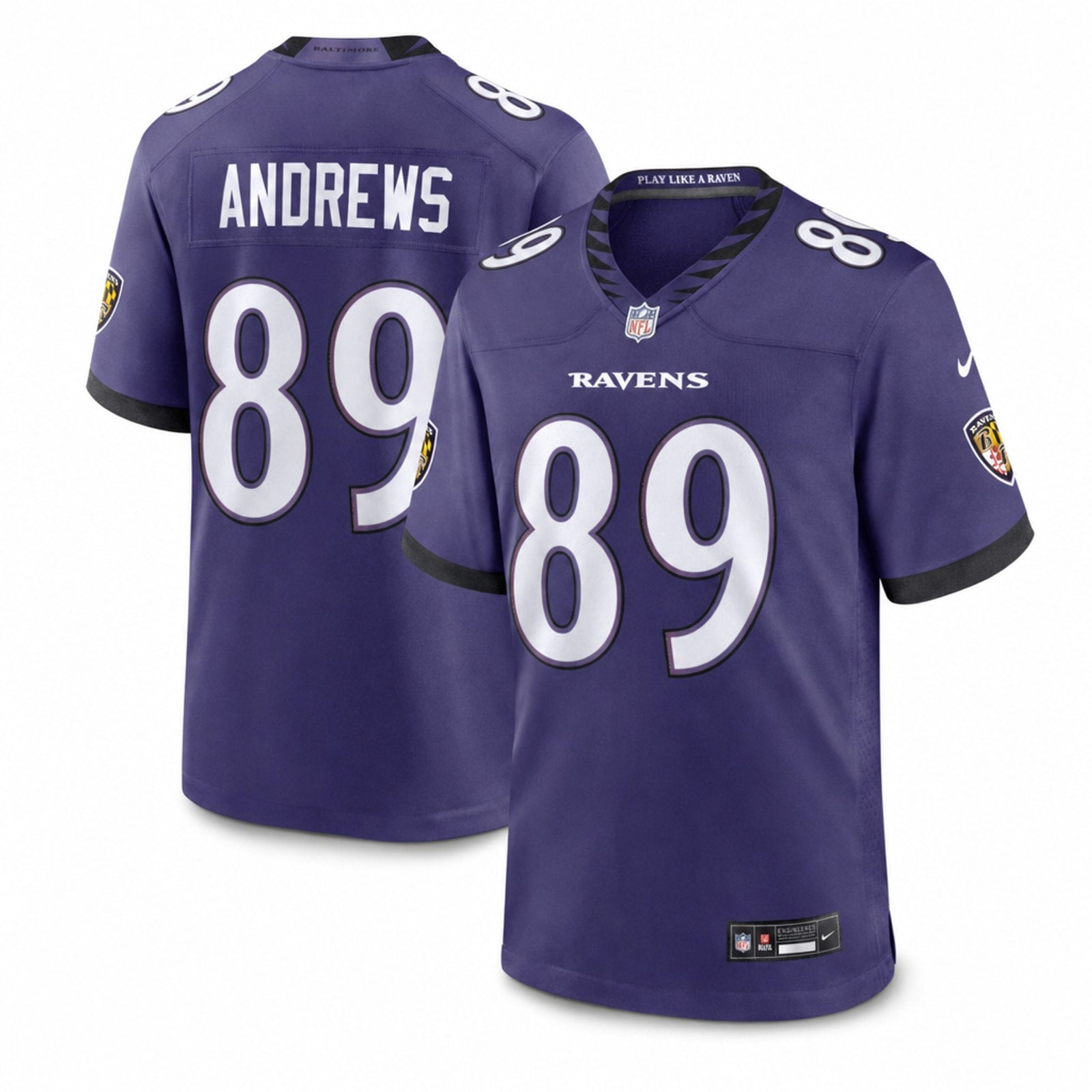 Baltimore Ravens Mark Andrews Purple Loose Fit Game Jersey - 1