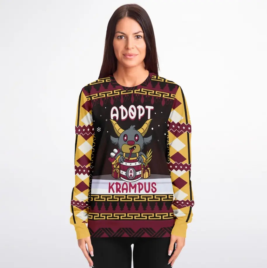Adopt a Krampus - Playful Holiday Ugly Christmas Sweater