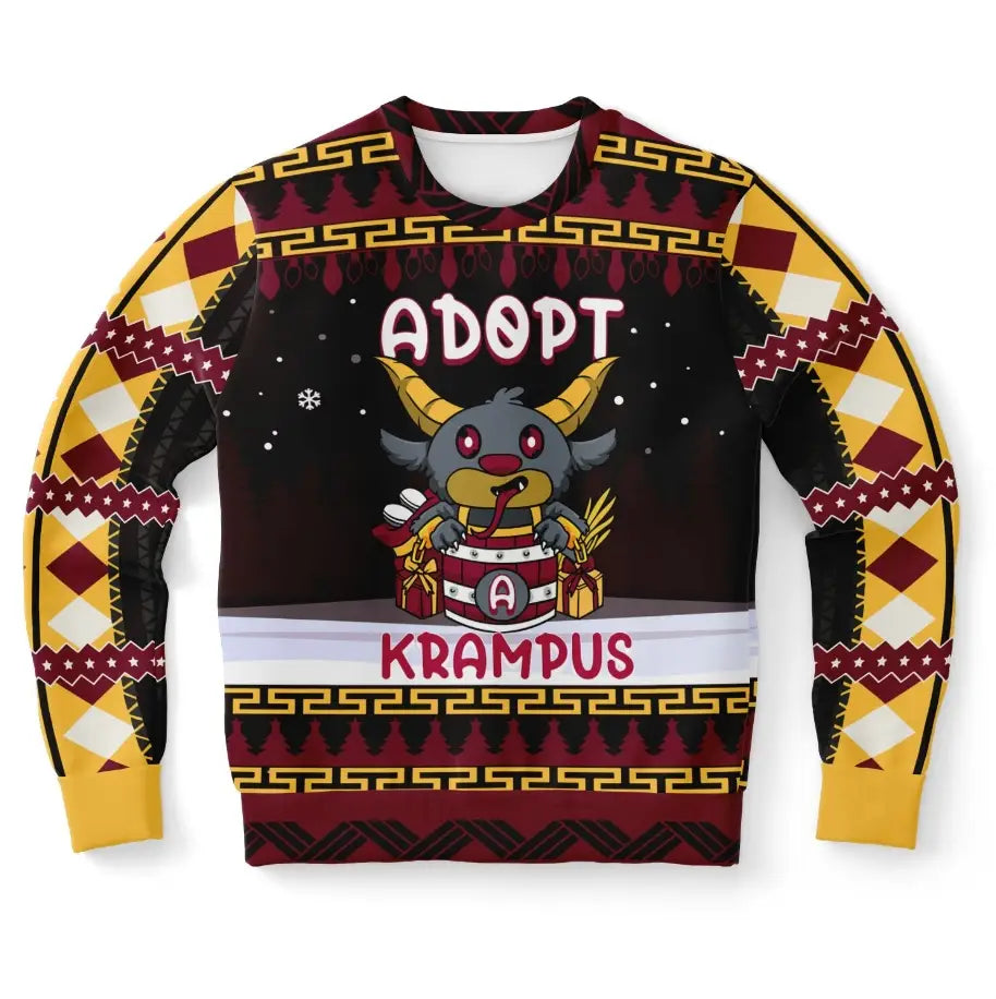 Adopt a Krampus - Playful Holiday Ugly Christmas Sweater