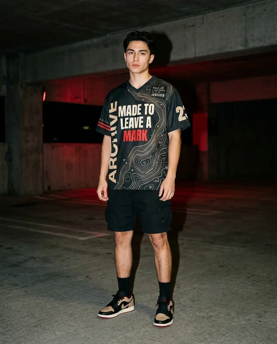 Archive Mesh Football Jersey Inspired by Air Jordan 1 Laser Jersey