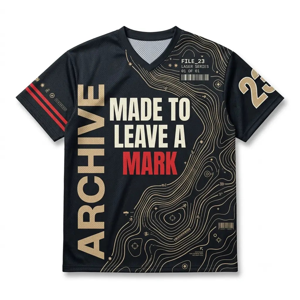 Archive Mesh Football Jersey Inspired by Air Jordan 1 Laser Jersey