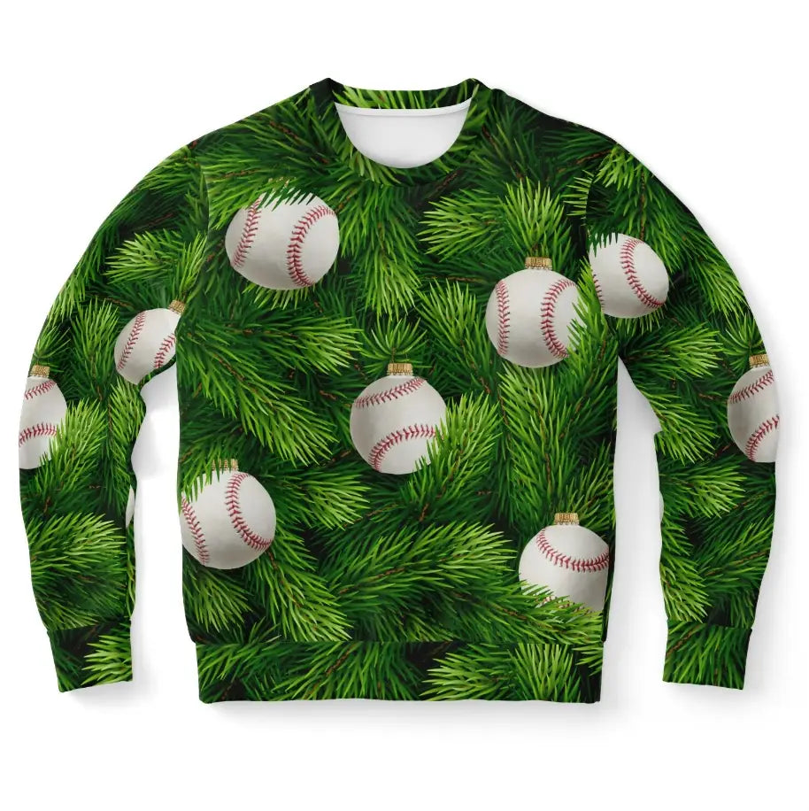 Baseball Tree Christmas Sweater