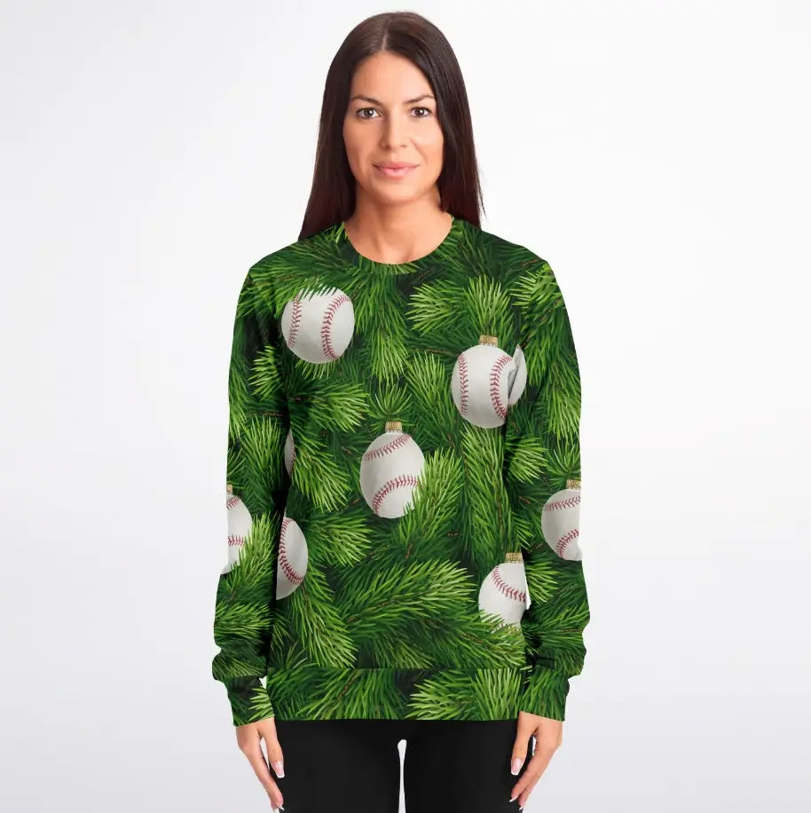 Baseball Tree Christmas Sweater