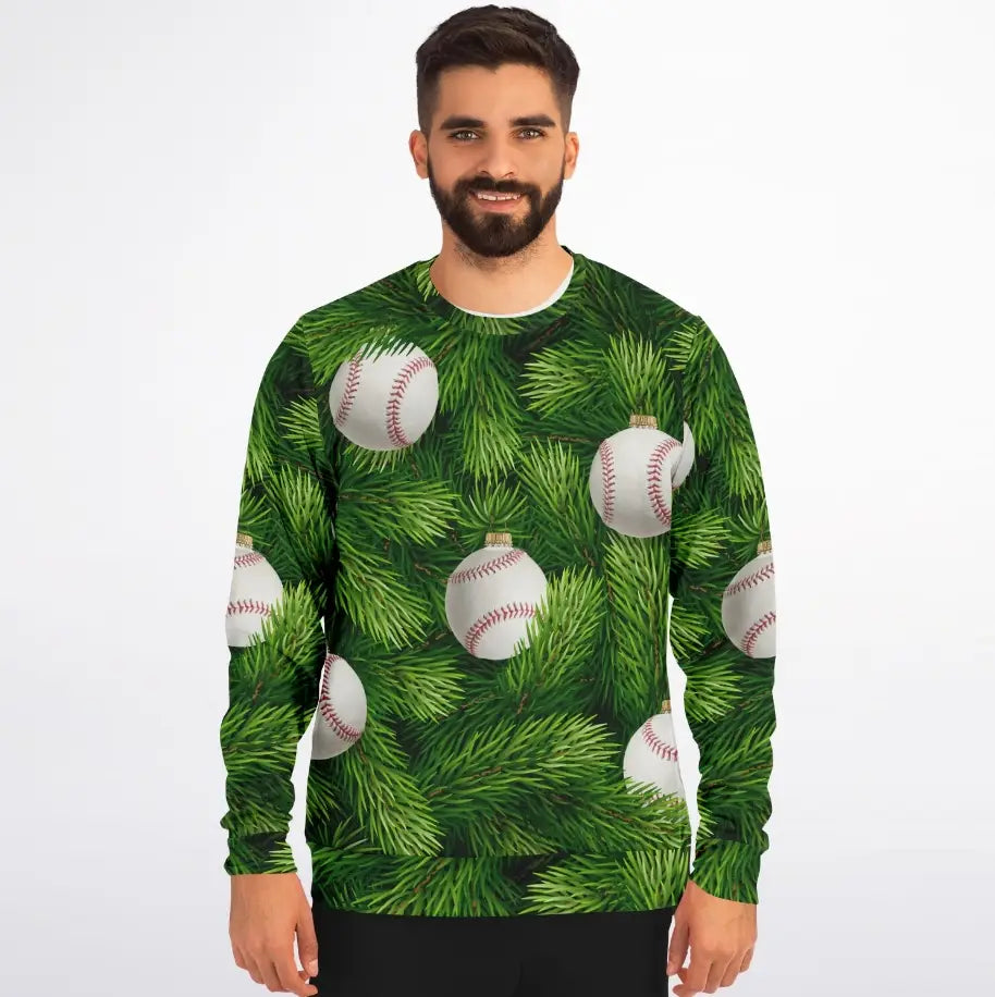 Baseball Tree Christmas Sweater