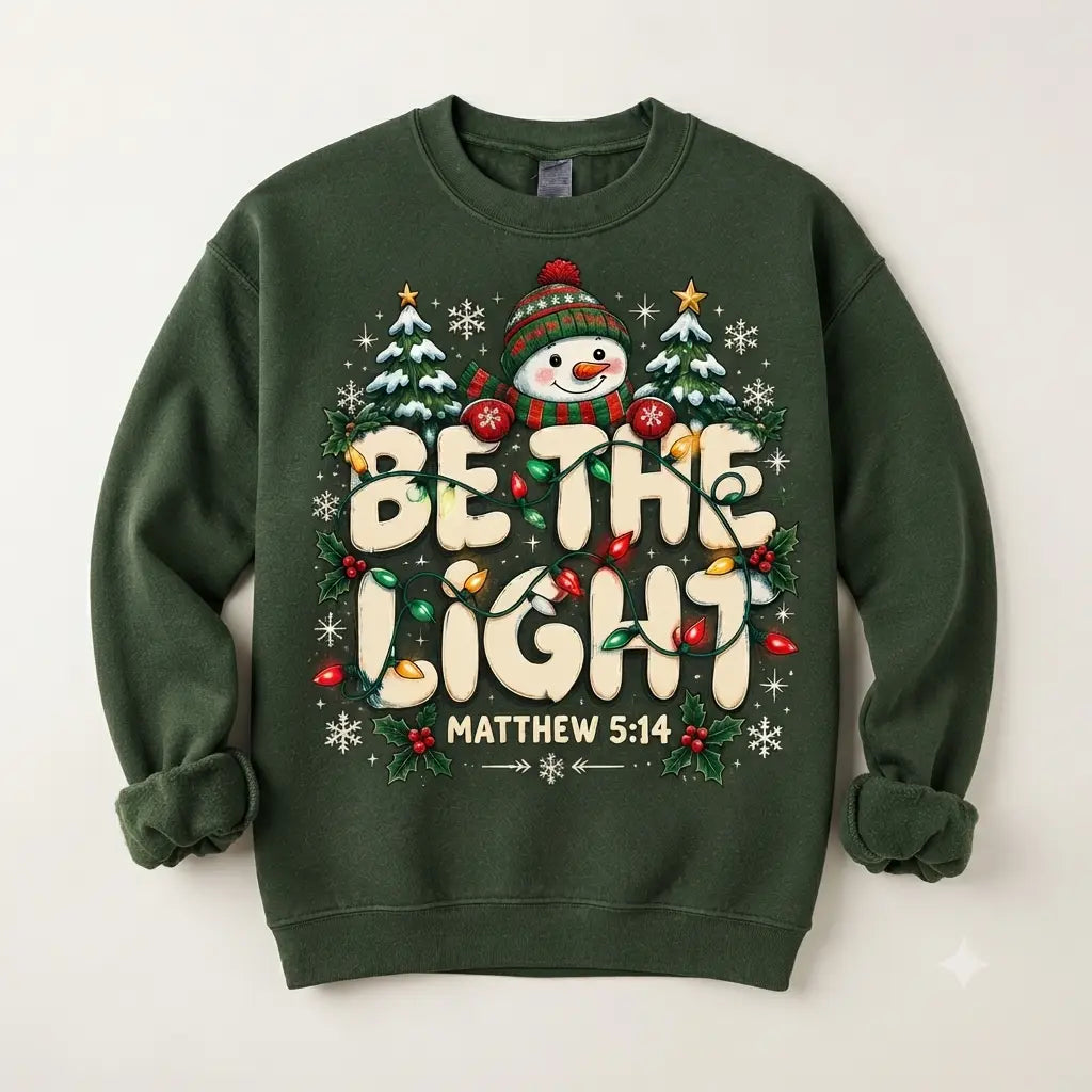 Be The Light Christmas Sweater – Funny Holiday Sweatshirt