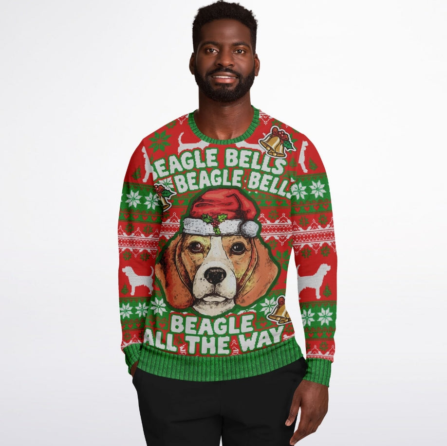Beagle Bells Christmas Sweater – Funny Ugly Holiday Sweatshirt