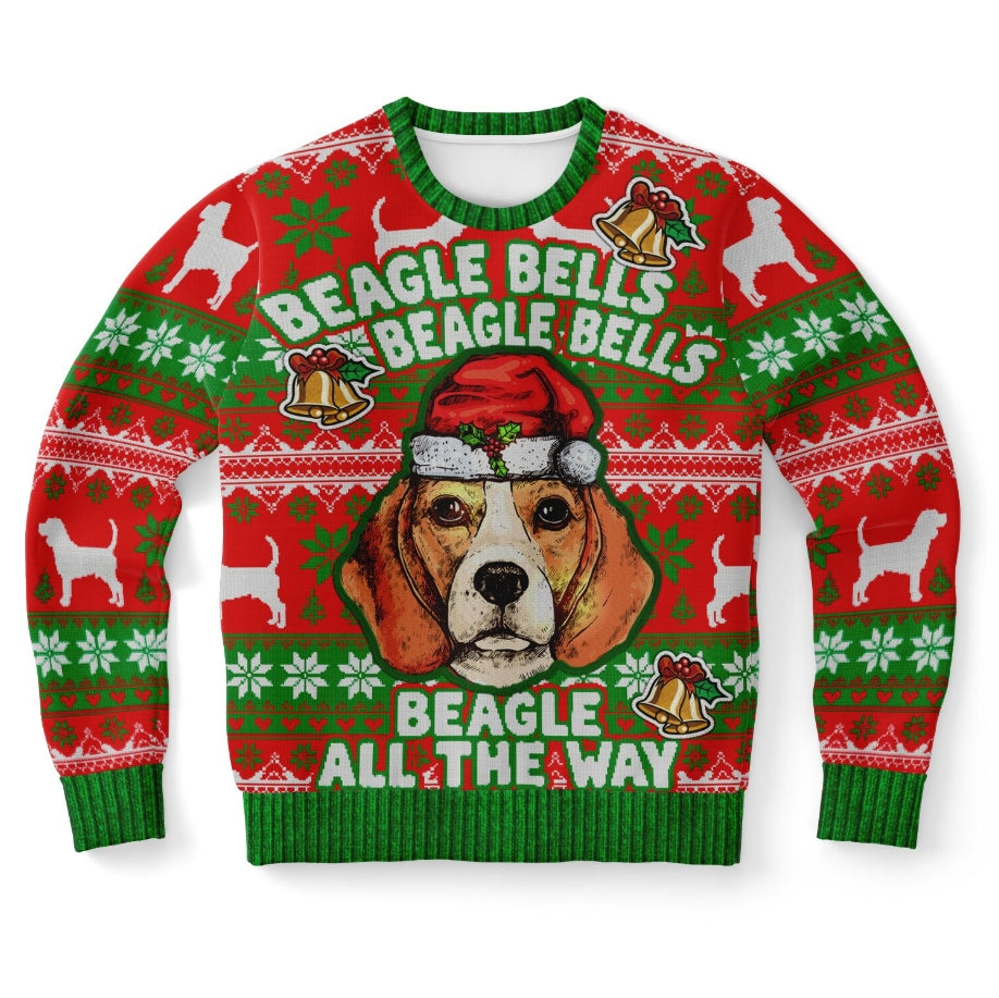 Beagle Bells Christmas Sweater – Funny Ugly Holiday Sweatshirt