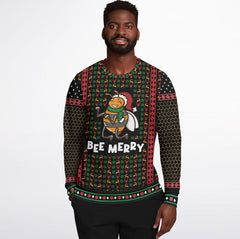 Bee Merry Christmas Sweater – Funny Ugly Holiday Sweatshirt