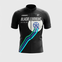 Black Current Personalized Men’s Cycling Jersey Set – Custom Name & Number