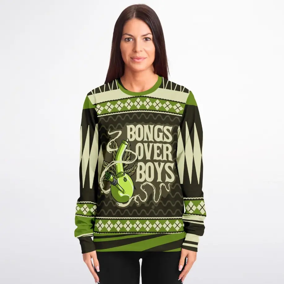 Bongs Over Boys - Bold Statement Ugly Christmas Sweater