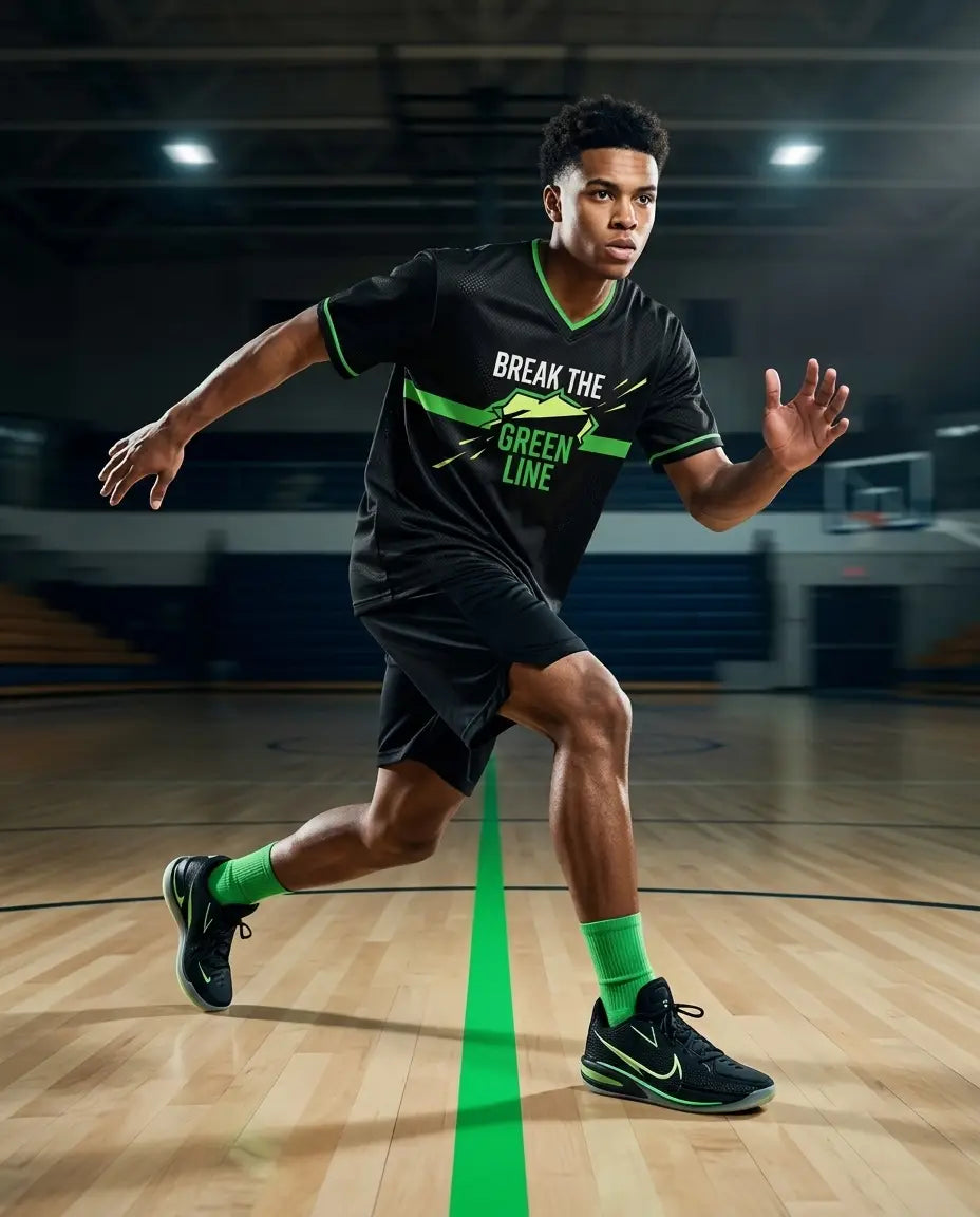 Break The Green Line Mesh Jersey Inspired by Air Zoom GT Cut 3 EYBL Jersey