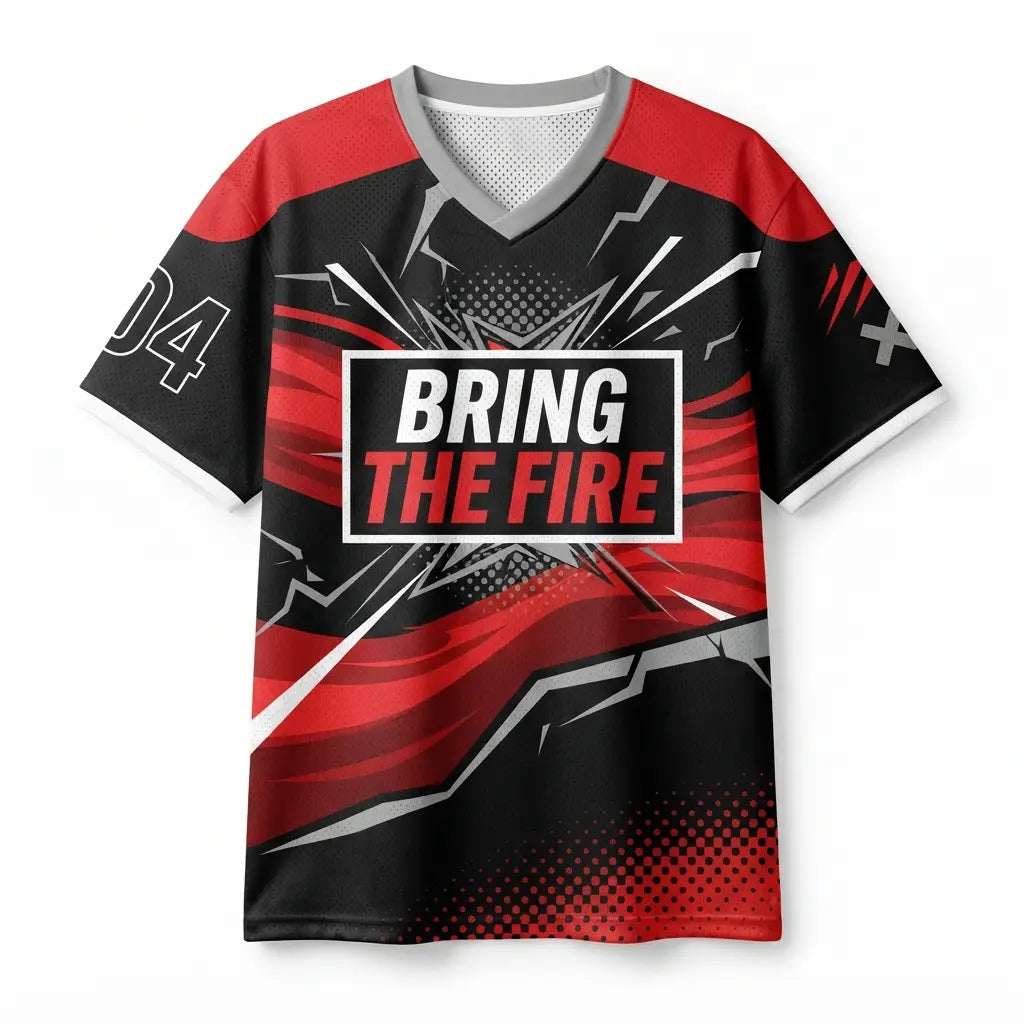 Bring The Fire Mesh Jersey Inspired by Air Jordan 4 Toro Bravo Jersey