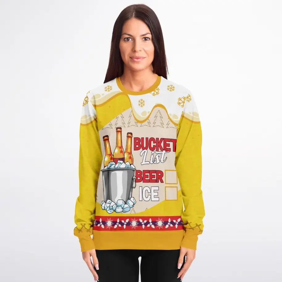 Bucket List: Beer and Ice Ugly Christmas Sweater