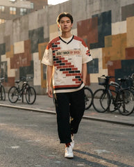 Built BBB Mesh Football Jersey Inspired by Nigel Sylvester x Air Jordan 4 Retro Brick After Brick Jersey