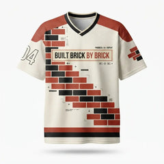 Built BBB Mesh Football Jersey Inspired by Nigel Sylvester x Air Jordan 4 Retro Brick After Brick Jersey