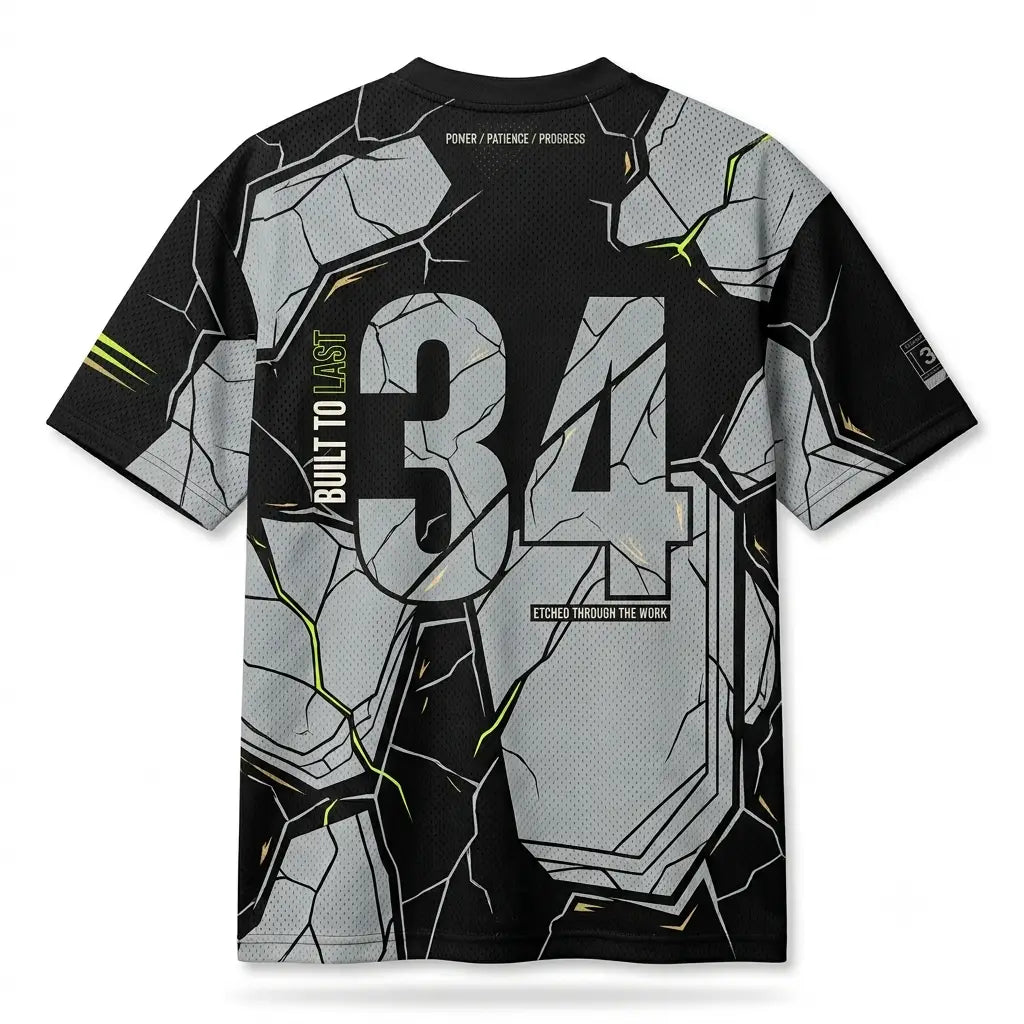 Built To Last Mesh Football Jersey Inspired by Giannis Freak 8 Etched In Stone Jersey