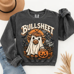 Bullsheet Christmas Cow Ghost Sweater – Funny Holiday Sweatshirt