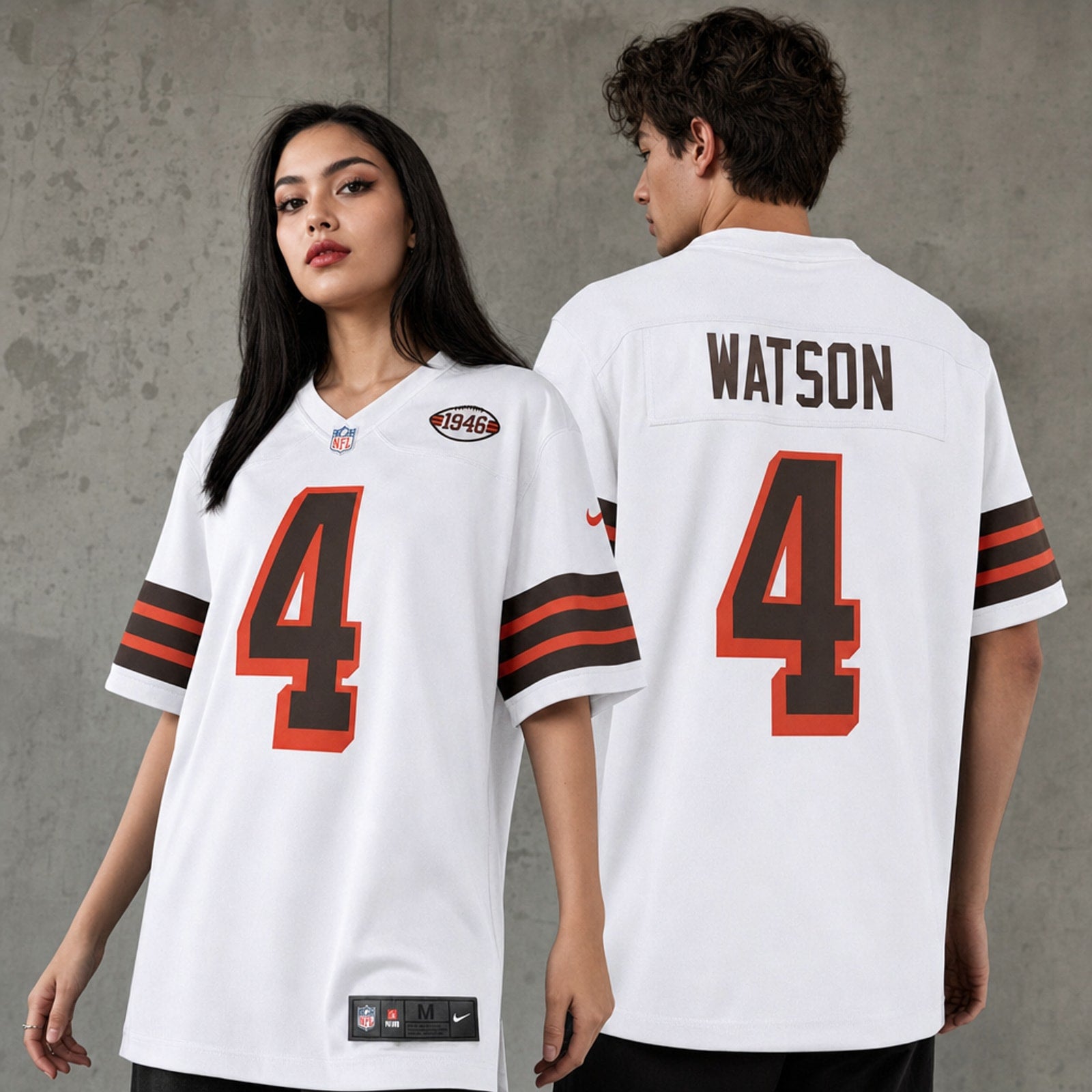 Cleveland Browns Deshaun Watson White Game Jersey - 2