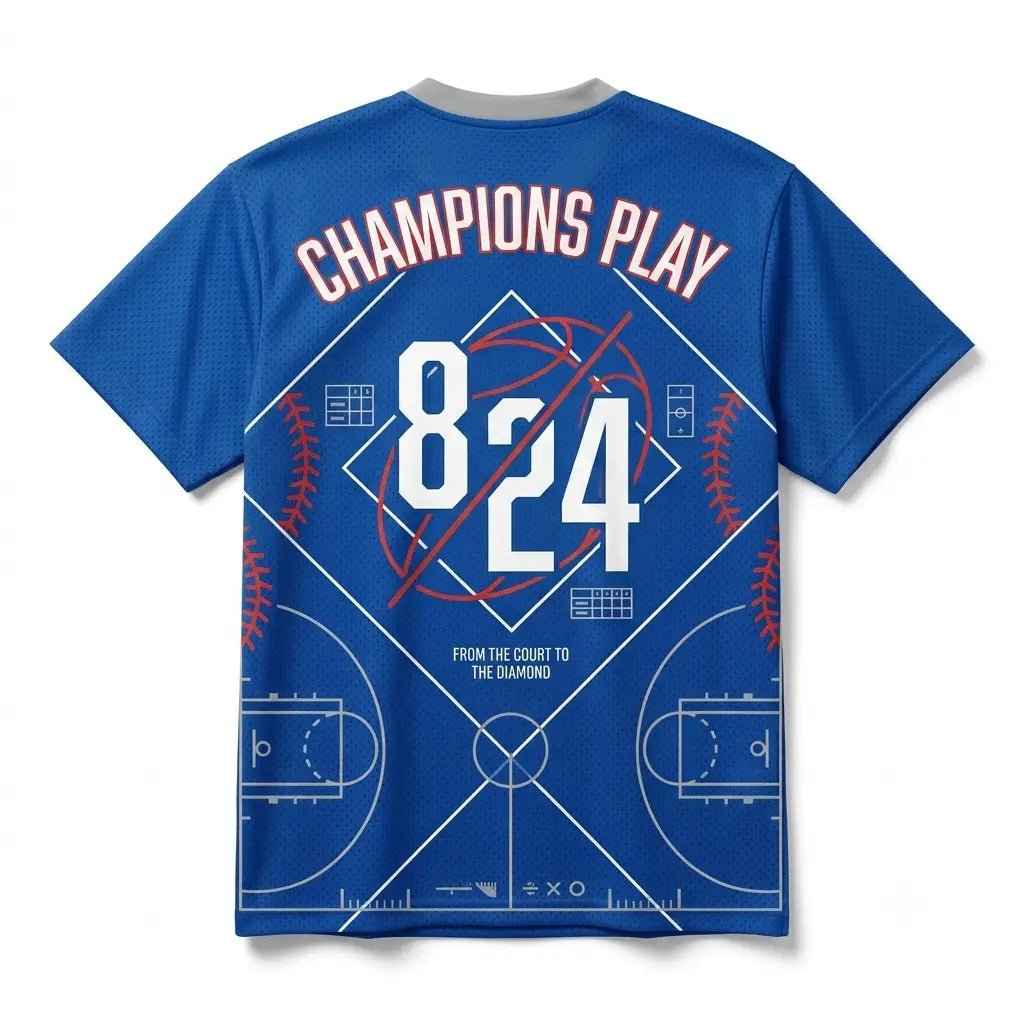 Champions Play Mesh Football Jersey Inspired by Zoom Kobe 5 Protro Dodgers Jersey