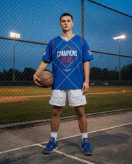 Champions Play Mesh Football Jersey Inspired by Zoom Kobe 5 Protro Dodgers Jersey