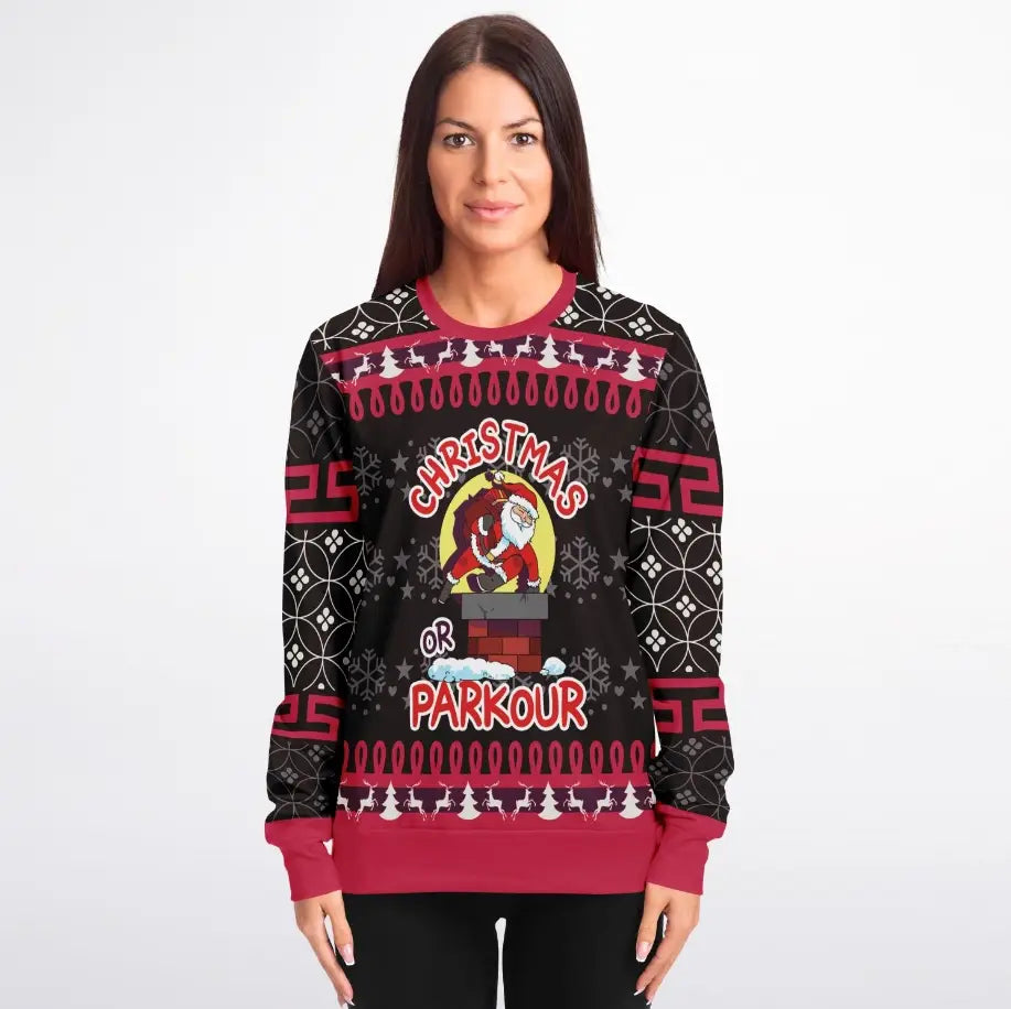 Christmas or Parkour Ugly Christmas Sweater