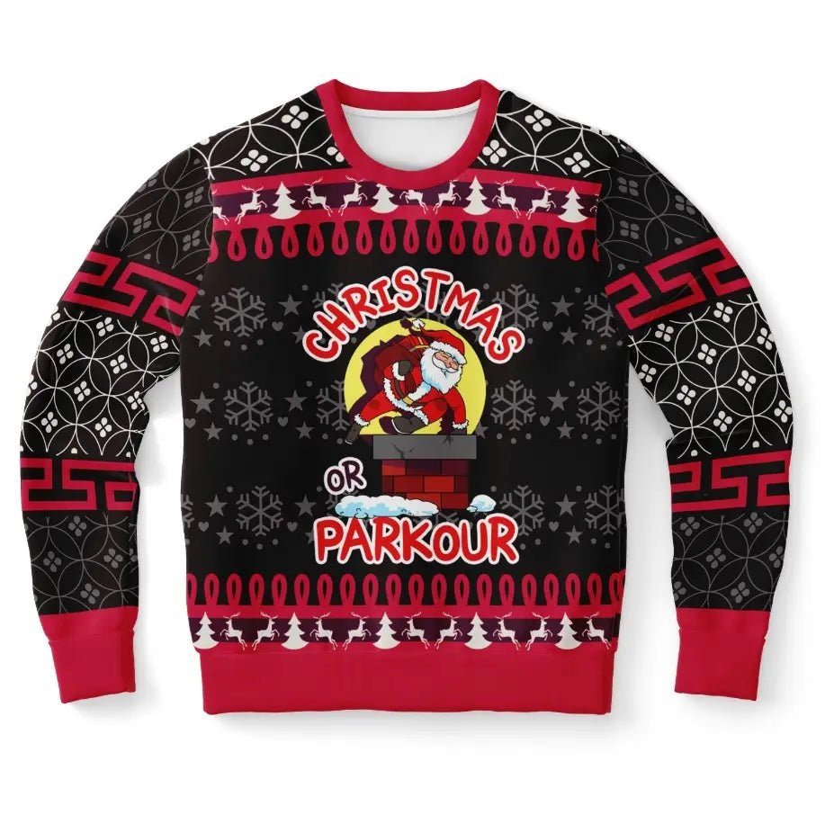 Christmas or Parkour Ugly Christmas Sweater