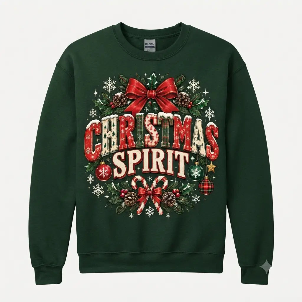 Christmas Spirit Sweater – Funny Holiday Sweatshirt