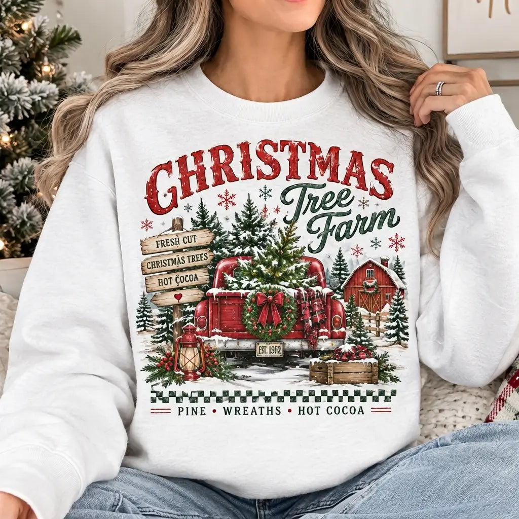 Christmas Tree Farm Sweater – Funny Holiday Sweatshirt
