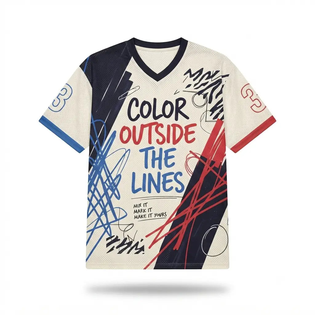 Color Outside The Lines Mesh Jersey Matching Air Jordan Wmns 3 Retro Sports Renaissance Jersey