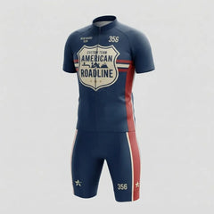 American Roadline Men’s Personalized Short Sleeve Cycling Jersey