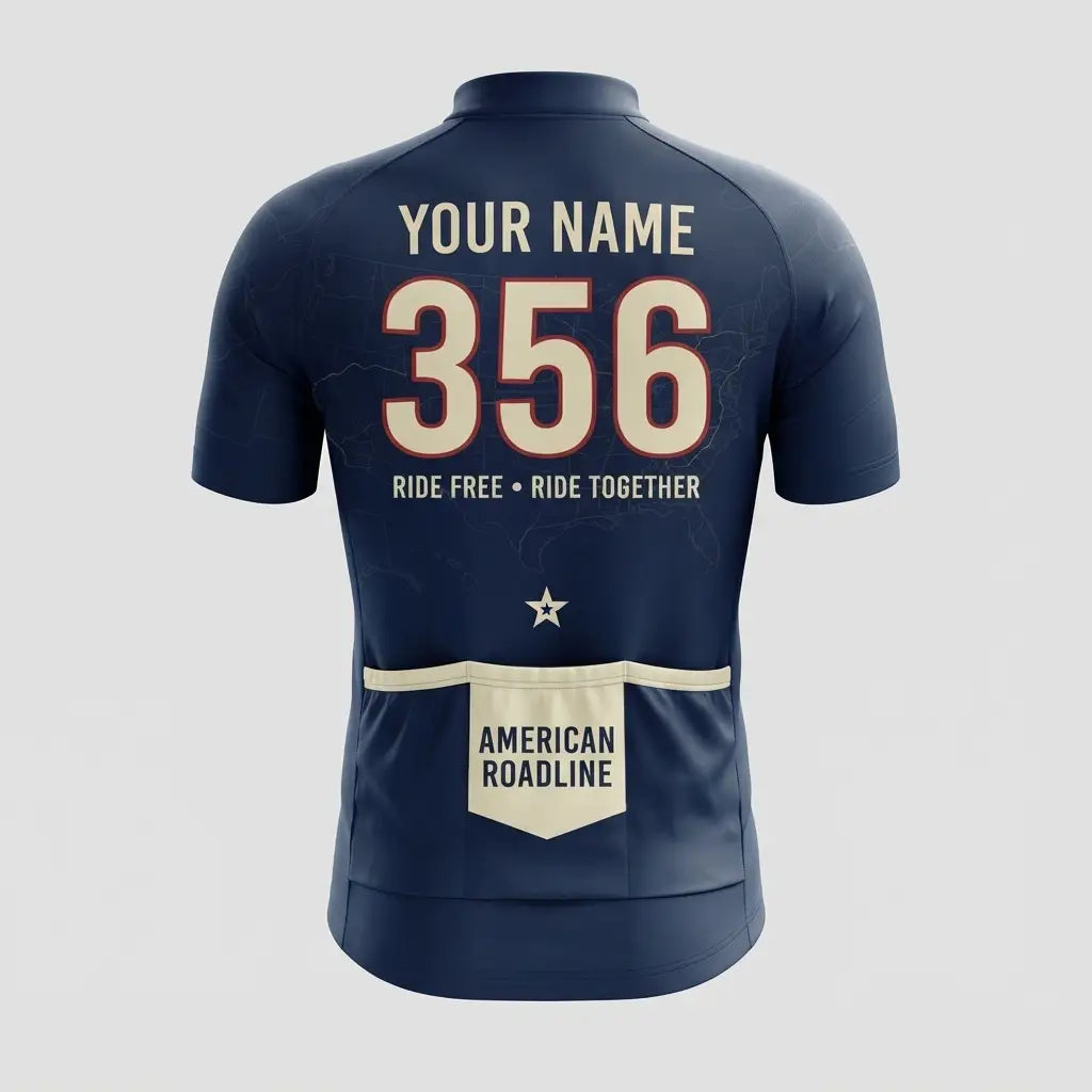 American Roadline Men’s Personalized Short Sleeve Cycling Jersey