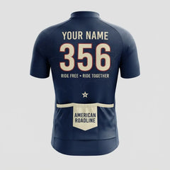 American Roadline Men’s Personalized Short Sleeve Cycling Jersey