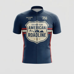 American Roadline Men’s Personalized Short Sleeve Cycling Jersey