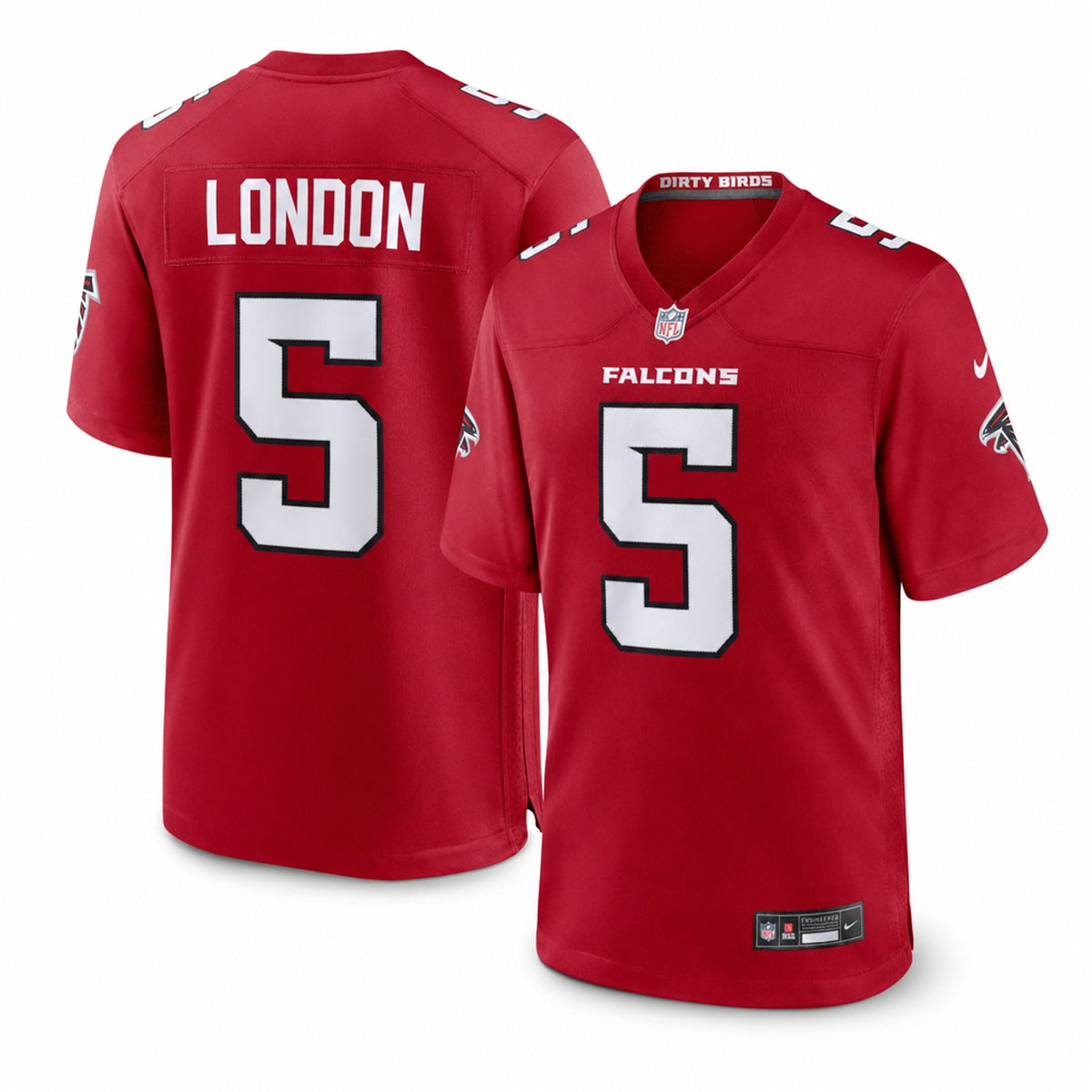 Atlanta Falcons Drake London Red Game Jersey - 1