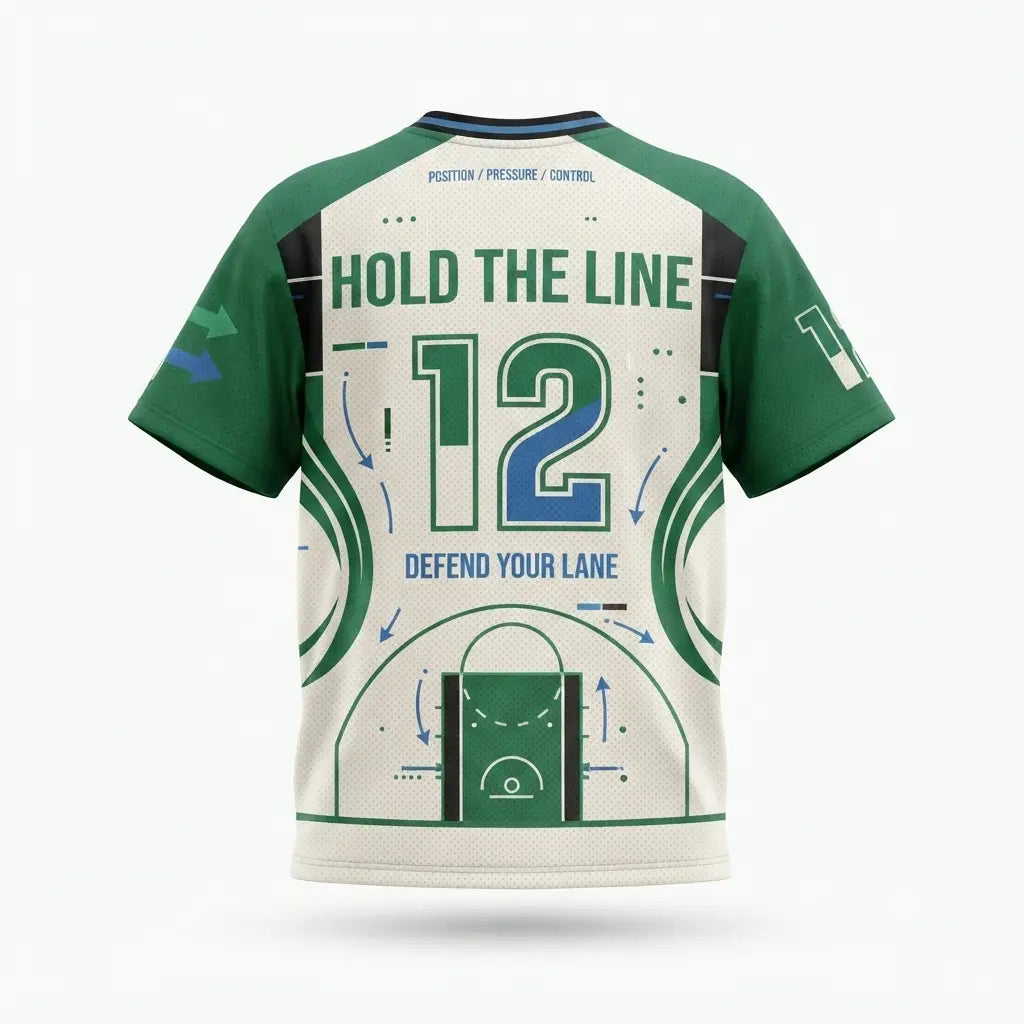 Defend Your Lane Mesh Football Jersey Inspired by Air Jordan 12 Bucks Jersey