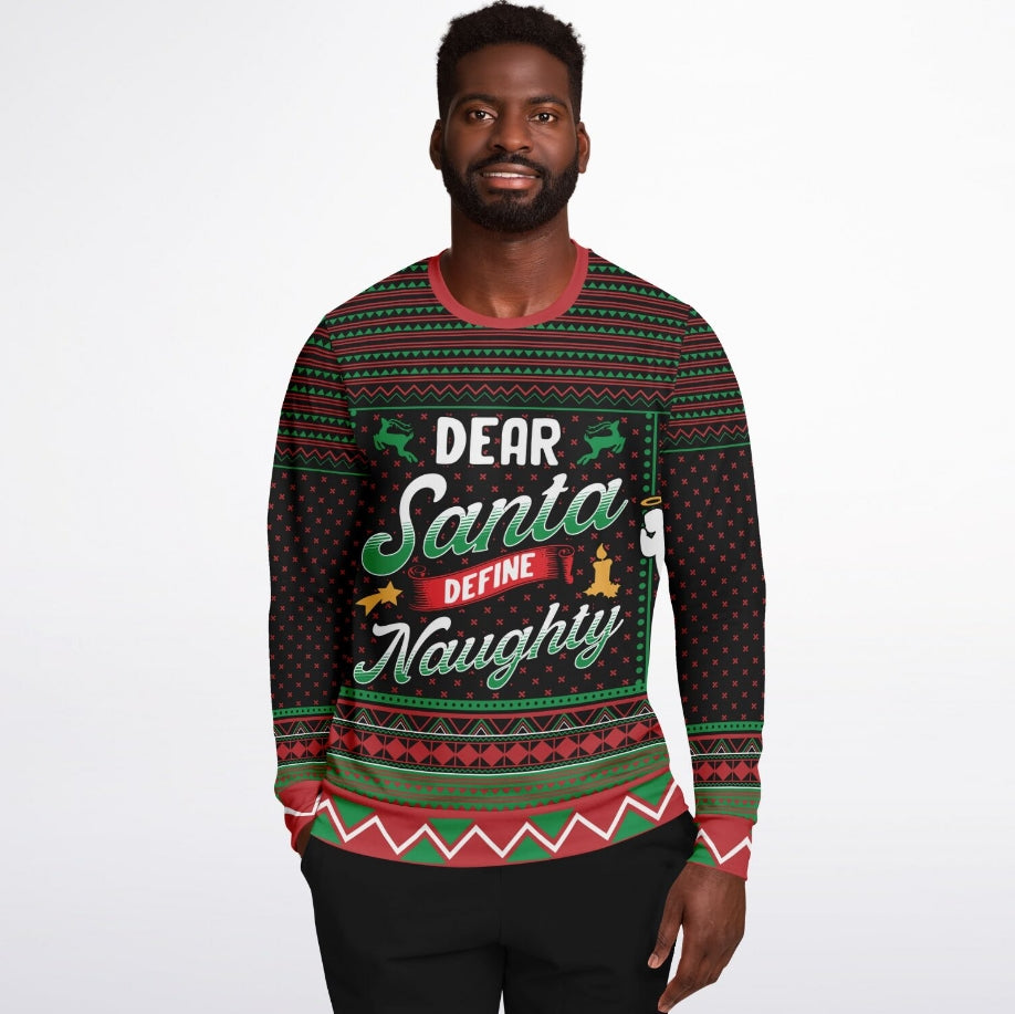 Define Naughty Christmas Sweater – Funny Ugly Holiday Sweatshirt