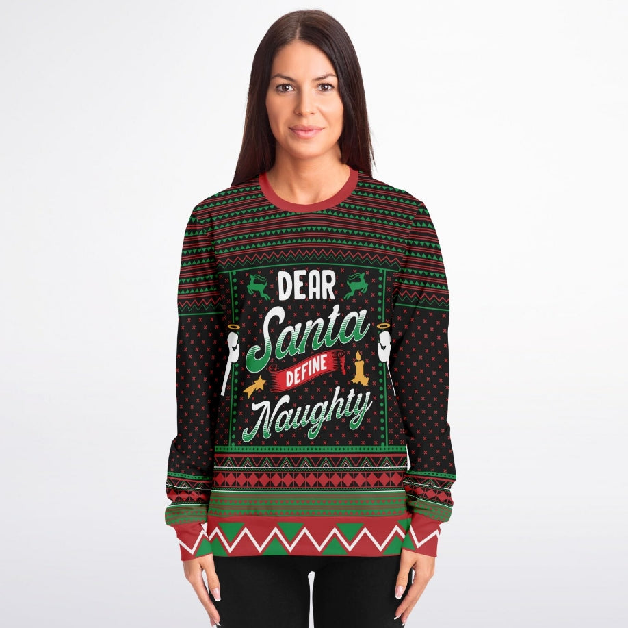 Define Naughty Christmas Sweater – Funny Ugly Holiday Sweatshirt