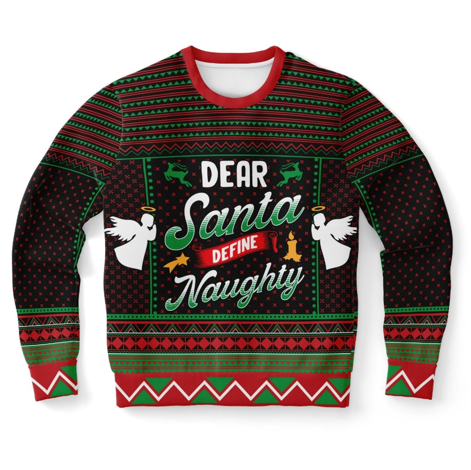 Define Naughty Christmas Sweater – Funny Ugly Holiday Sweatshirt