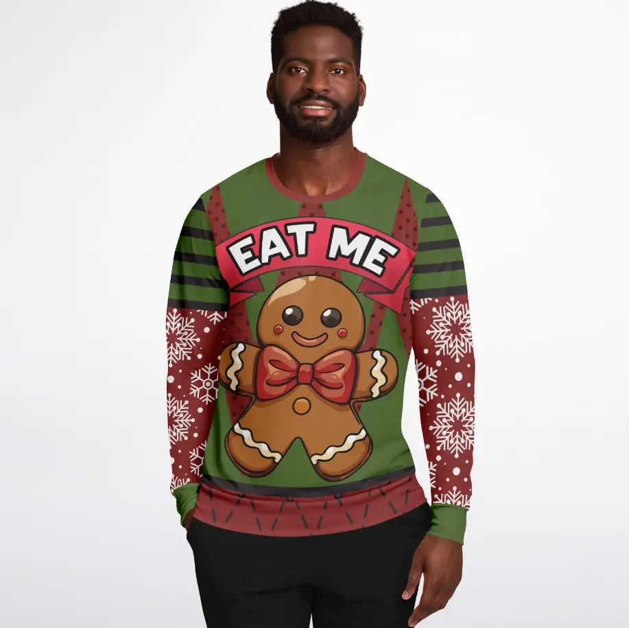 Eat Me Gingerbread Christmas Sweater – Funny Holiday Sweatshirt