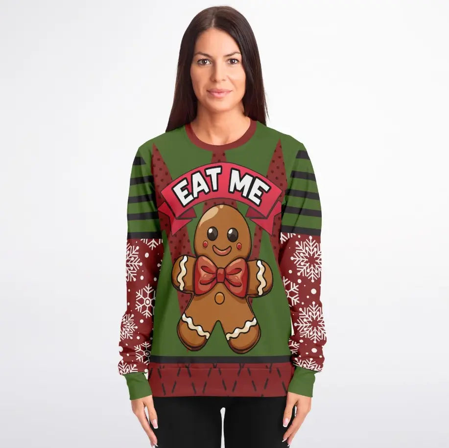 Eat Me Gingerbread Christmas Sweater – Funny Holiday Sweatshirt