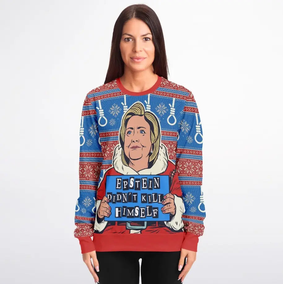 Epstein Didn't Kill Himself Ugly Christmas Sweater
