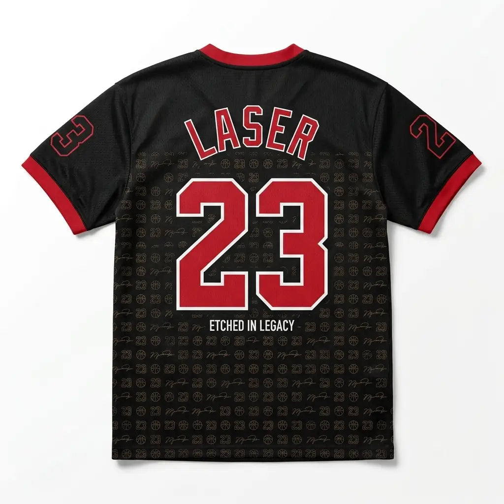 Etched In Legacy Mesh Football Jersey Inspired by Air Jordan 1 Laser Jersey