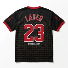 Etched In Legacy Mesh Football Jersey Inspired by Air Jordan 1 Laser Jersey