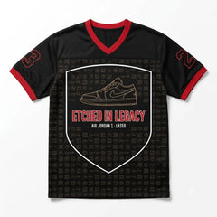 Etched In Legacy Mesh Football Jersey Inspired by Air Jordan 1 Laser Jersey