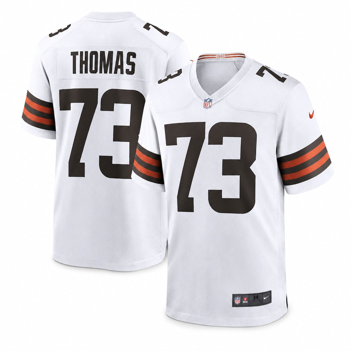 Cleveland Browns Joe Thomas White Game Jersey - 1